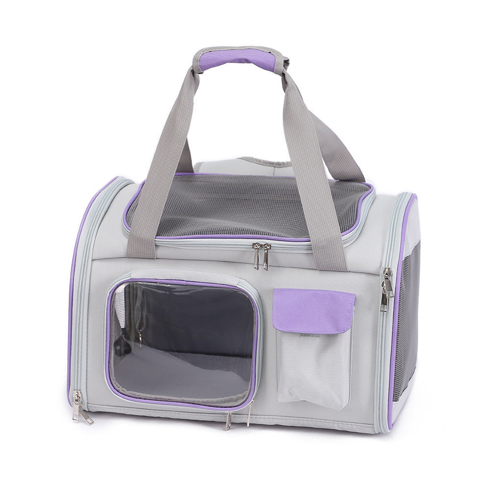 KFX-1743933 Foldable Dual-Purpose Pet Backpack in Various Colors - Soft Oxford Cloth Design
