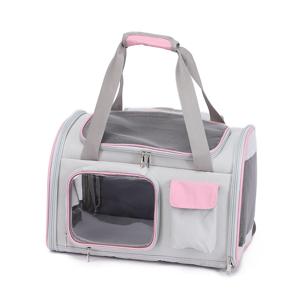 KFX-1743933 Foldable Dual-Purpose Pet Backpack in Various Colors - Soft Oxford Cloth Design