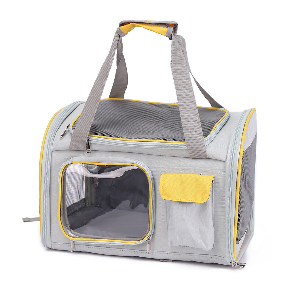 KFX-1743933 Foldable Dual-Purpose Pet Backpack in Various Colors - Soft Oxford Cloth Design