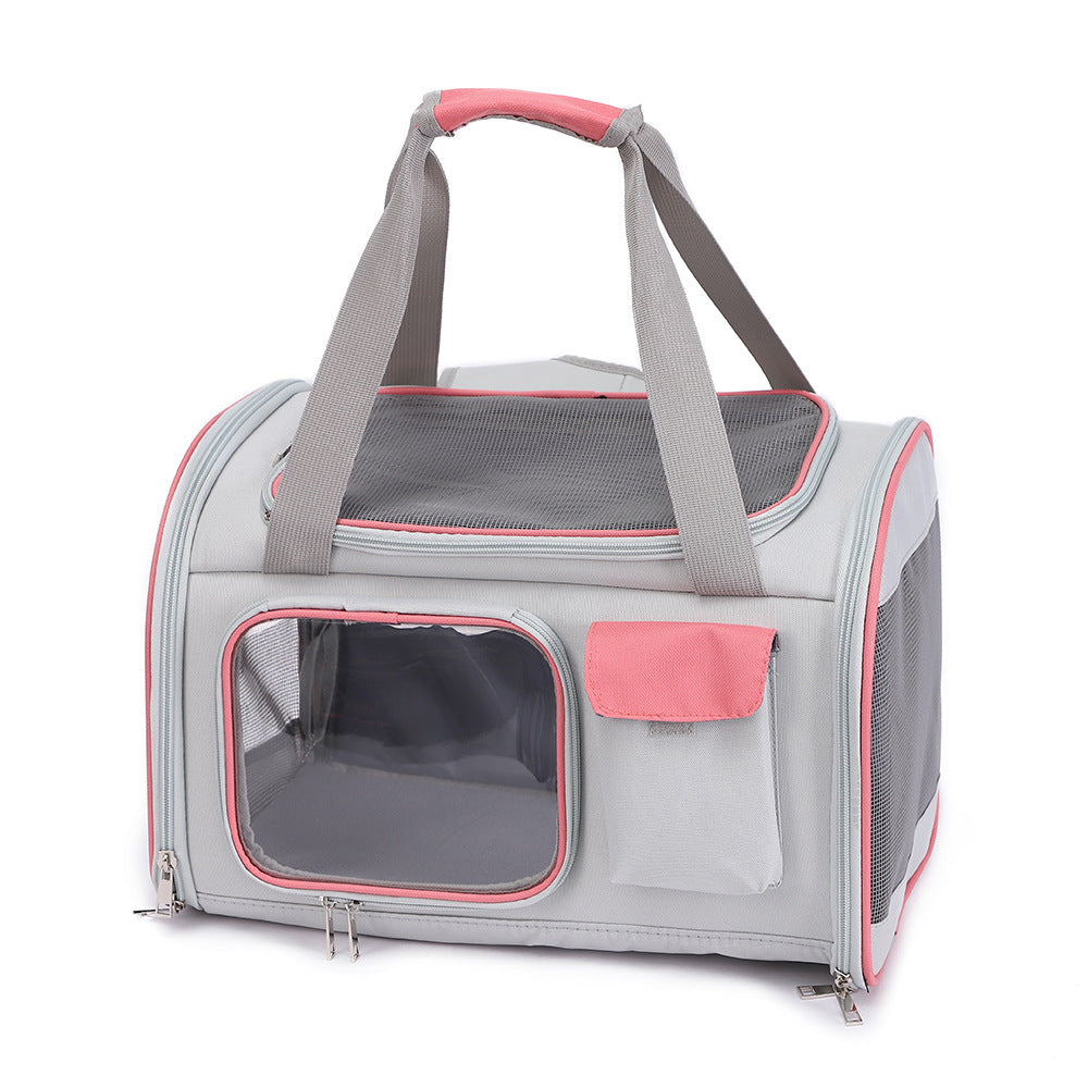 KFX-1743933 Foldable Dual-Purpose Pet Backpack in Various Colors - Soft Oxford Cloth Design