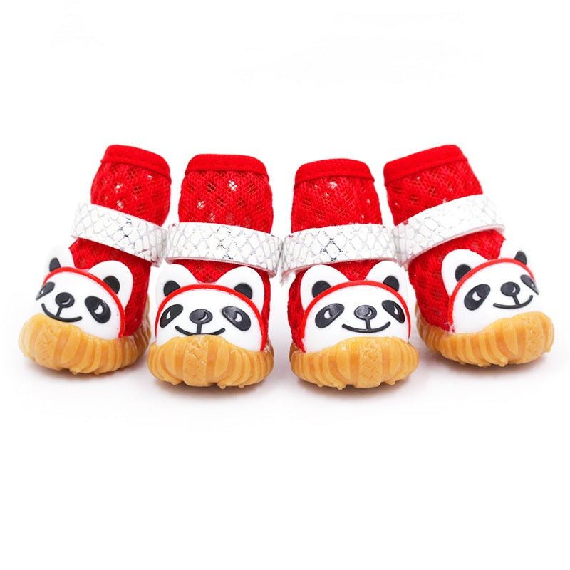 KFX-1744317 Breathable Mesh Dog Shoes - Cartoon Style, Multiple Sizes Available, Soft and Comfortable