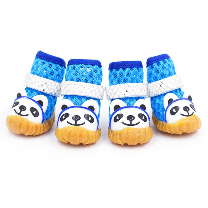 KFX-1744317 Breathable Mesh Dog Shoes - Cartoon Style, Multiple Sizes Available, Soft and Comfortable