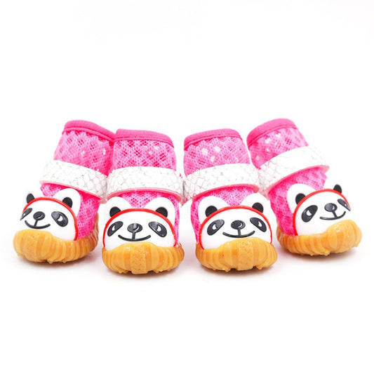 KFX-1744317 Breathable Mesh Dog Shoes - Cartoon Style, Multiple Sizes Available, Soft and Comfortable