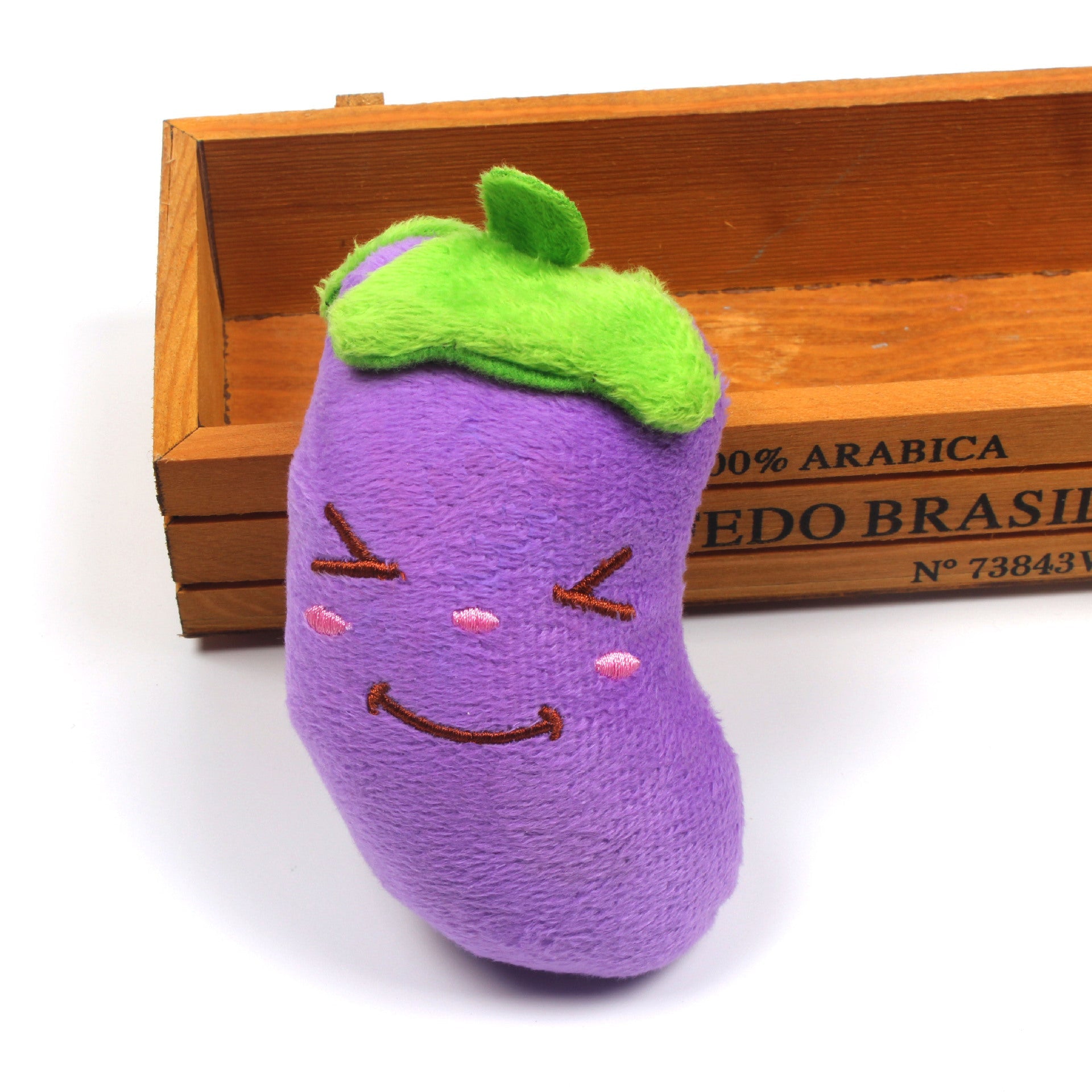 KFX-1747133 Plush Eggplant Sounding Toy for Pets - Soft and Engaging Interactive Plaything