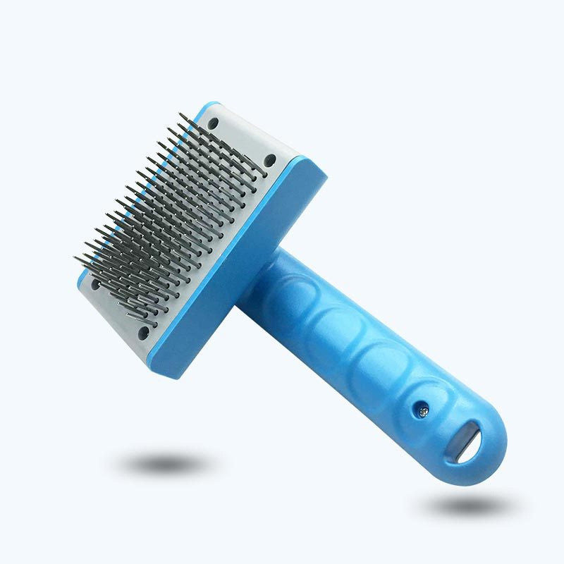 KFX-1749053 Pet Push Hair Comb for Easy Dog Hair Removal - Comfortable TPR/ABS Design, 10x16cm