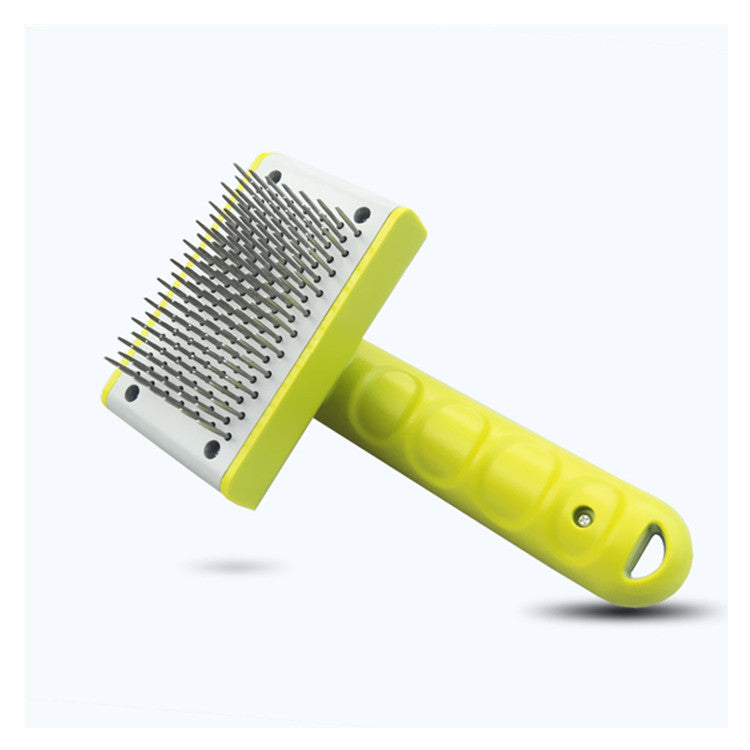 KFX-1749053 Pet Push Hair Comb for Easy Dog Hair Removal - Comfortable TPR/ABS Design, 10x16cm