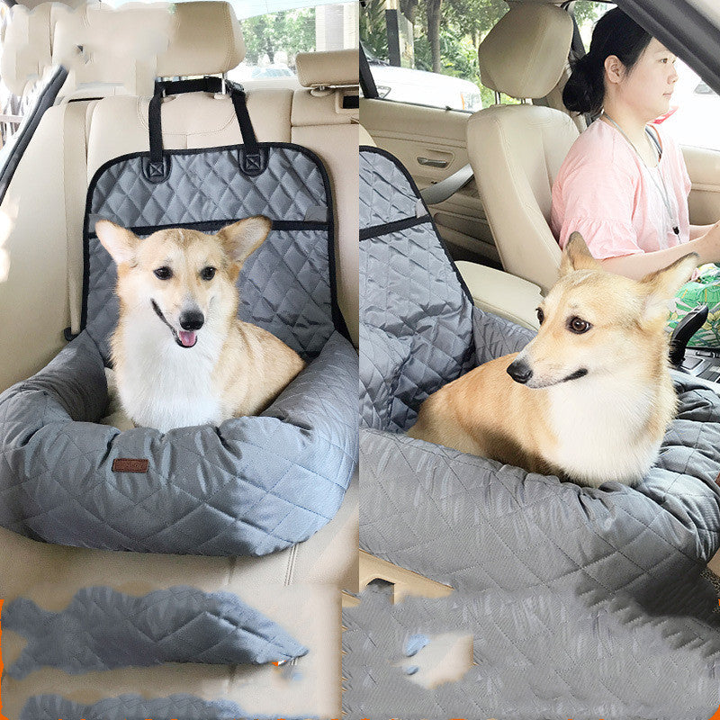 KFX-1749693 Waterproof Non-Slip Pet Car Mats for Dogs - Multifunctional Car Nest in Black, Gray, and Beige