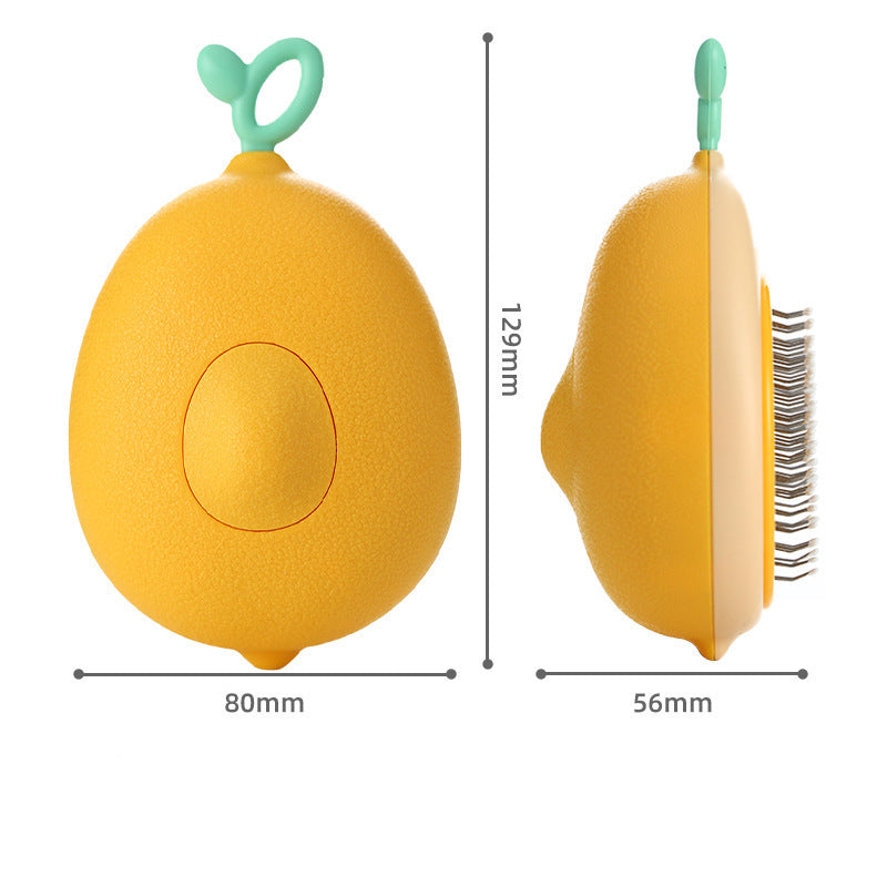 KFX-1750717 Portable Pet Grooming Comb with One-Click Self-Cleaning Massage Brush for Cats and Dogs
