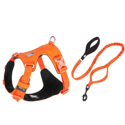KFX-1752509 Adjustable Dog Harness with Traction Rope - Durable Oxford, Mesh, and Nylon for Outdoor Walking and Training