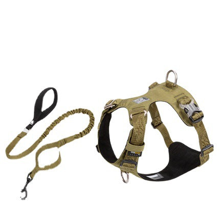 KFX-1752509 Adjustable Dog Harness with Traction Rope - Durable Oxford, Mesh, and Nylon for Outdoor Walking and Training