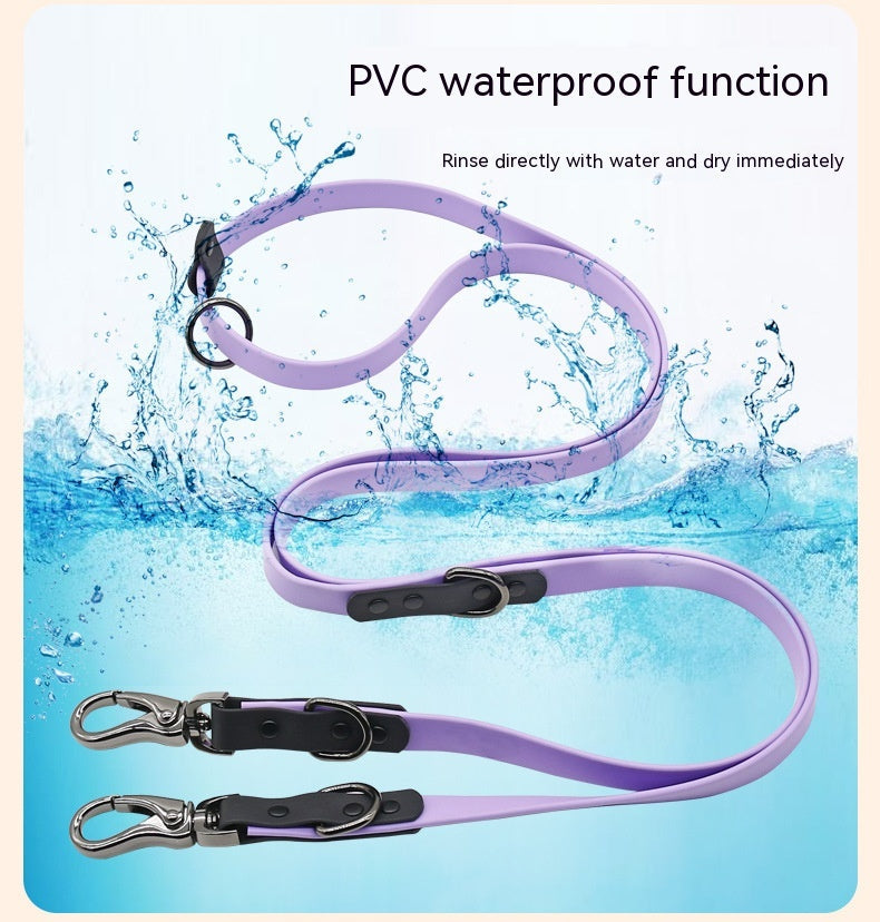 KFX-1753021 Multifunctional PVC Running Leash for Pets - Waterproof and Soft Handling Rope