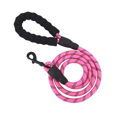 KFX-1758781 Reflective Nylon Braided Dog Walking Rope - Explosion-Proof Traction Belt, 1.5m Length