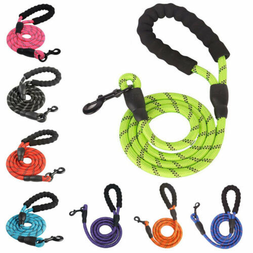 KFX-1758781 Reflective Nylon Braided Dog Walking Rope - Explosion-Proof Traction Belt, 1.5m Length
