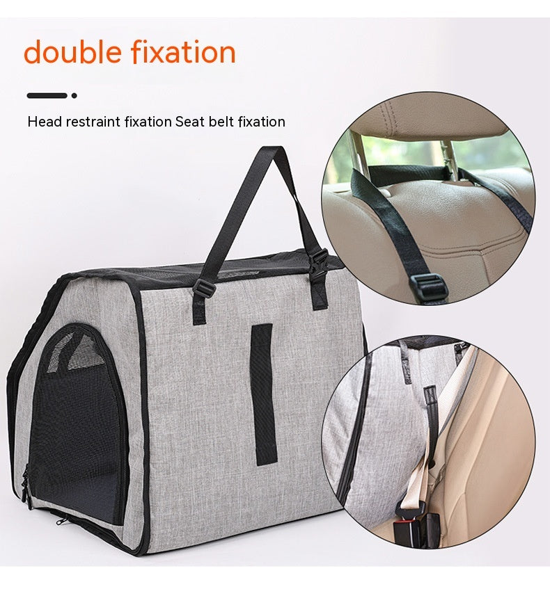 KFX-1761213 Portable Dog Nest Cage - Grey, Available in Medium and Large Sizes