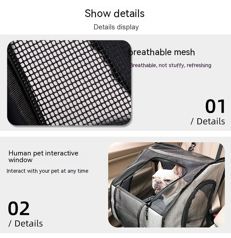 KFX-1761213 Portable Dog Nest Cage - Grey, Available in Medium and Large Sizes