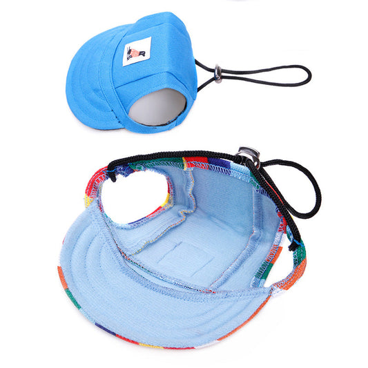 KFX-1763133 Dog Baseball Cap for Small to Medium Pets - Polyester Adjustable Hat for Puppies and Cats