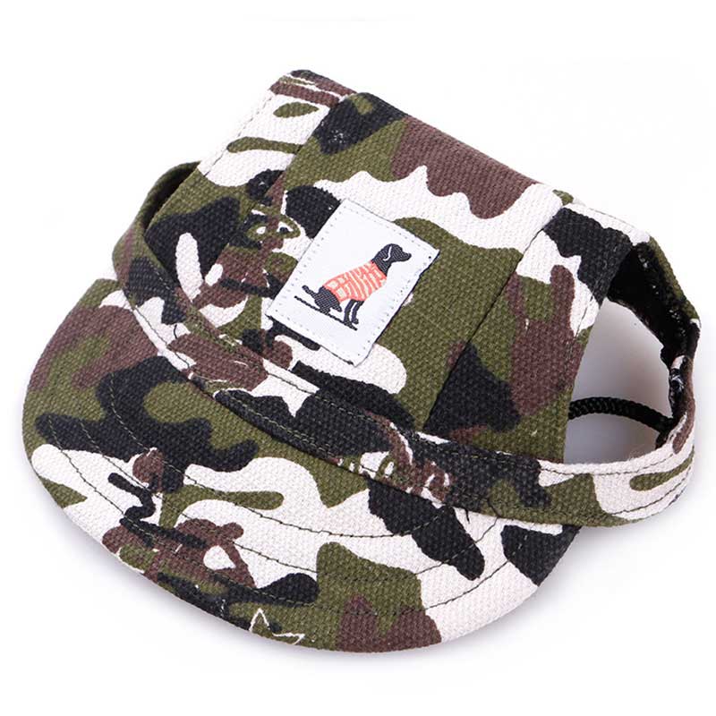 KFX-1763133 Dog Baseball Cap for Small to Medium Pets - Polyester Adjustable Hat for Puppies and Cats