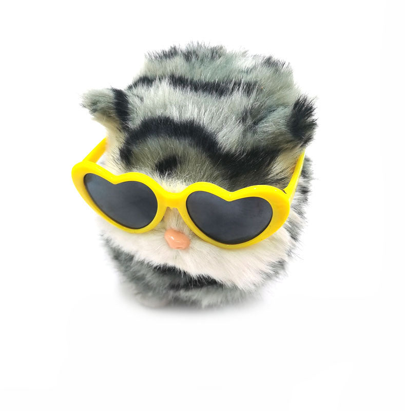 KFX-1763773 Heart-Shaped Sunglasses for Pets – Colorful Plastic Shades for Dogs and Cats