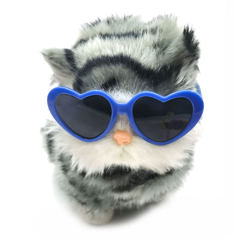 KFX-1763773 Heart-Shaped Sunglasses for Pets – Colorful Plastic Shades for Dogs and Cats