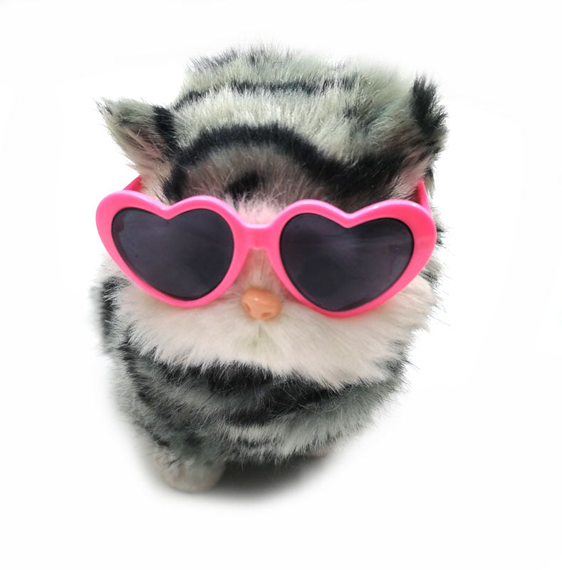 KFX-1763773 Heart-Shaped Sunglasses for Pets – Colorful Plastic Shades for Dogs and Cats