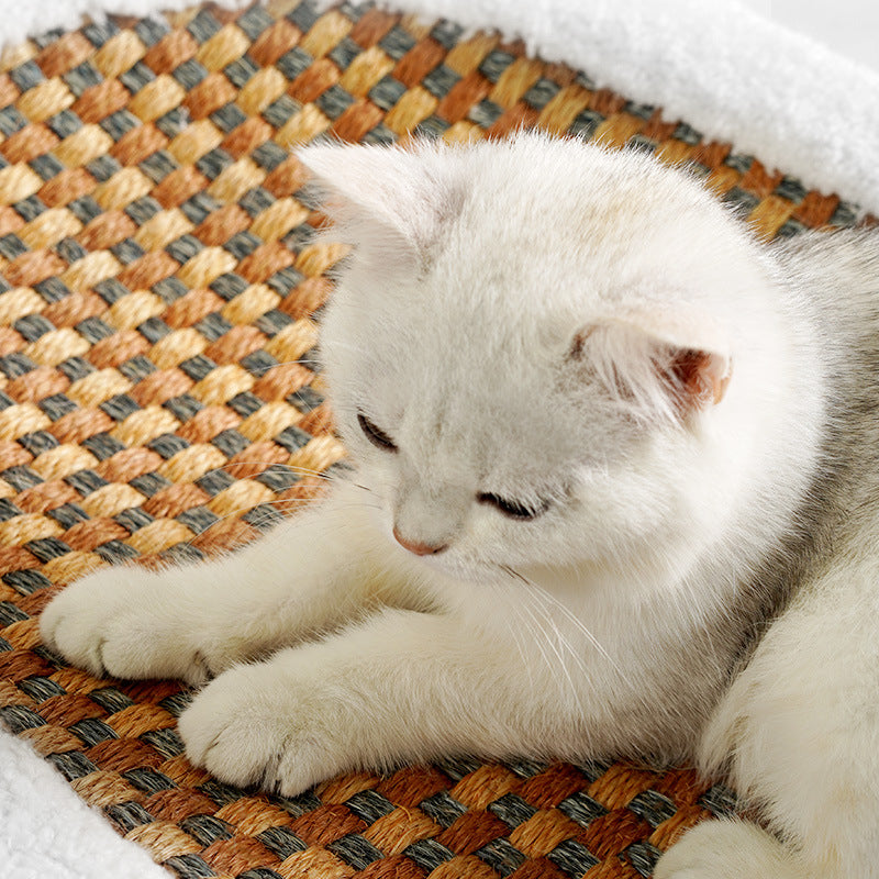 KFX-1764925 Wear-resistant Oval Sisal Cat Scratch Board and Pet Bed