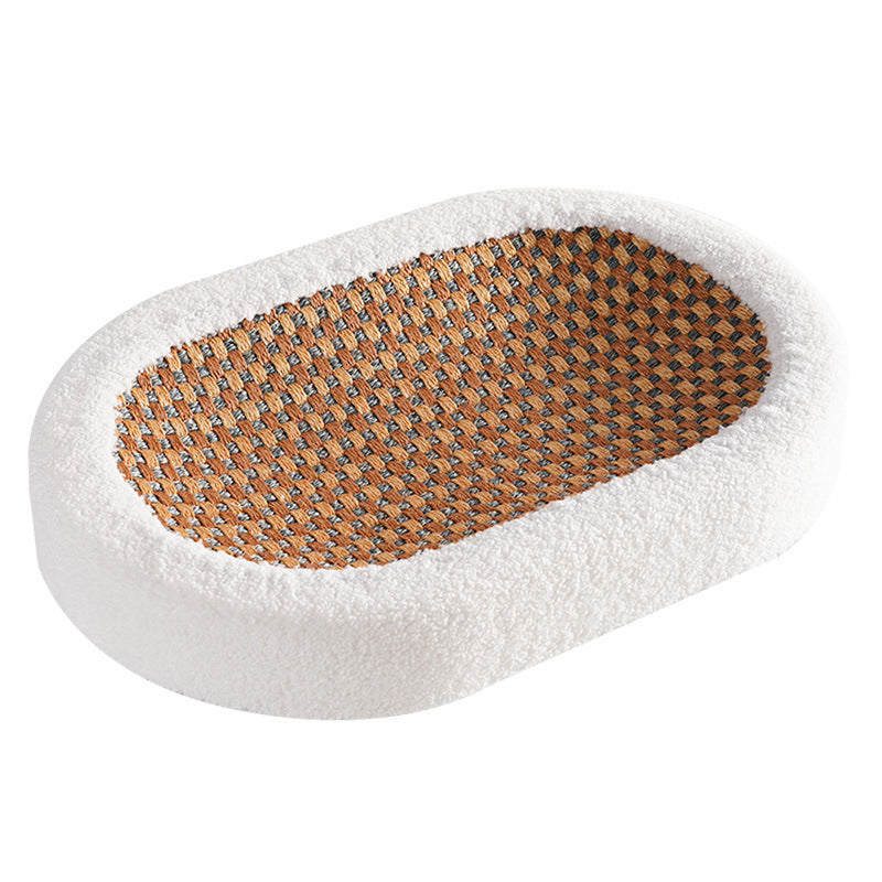 KFX-1764925 Wear-resistant Oval Sisal Cat Scratch Board and Pet Bed