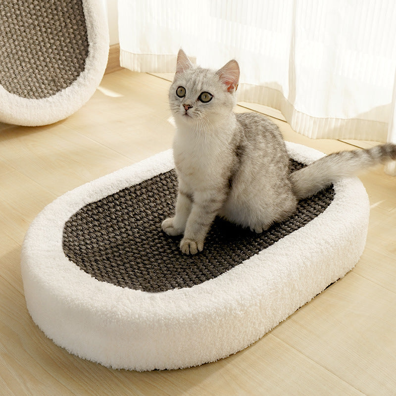 KFX-1764925 Wear-resistant Oval Sisal Cat Scratch Board and Pet Bed