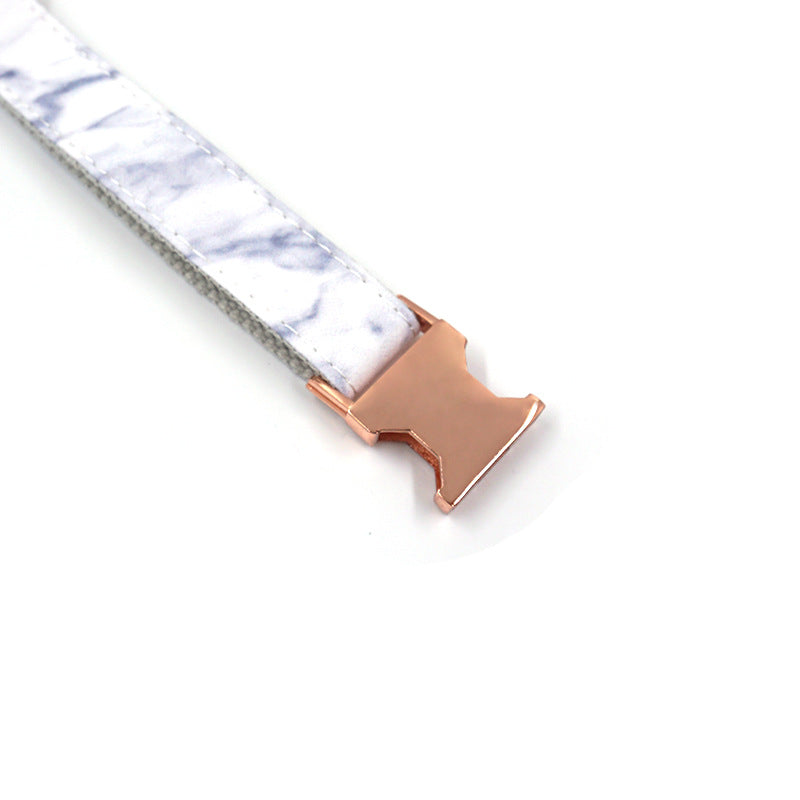 KFX-1766717 Marble Rose Gold Pet Collar for Medium to Extra Large Dogs
