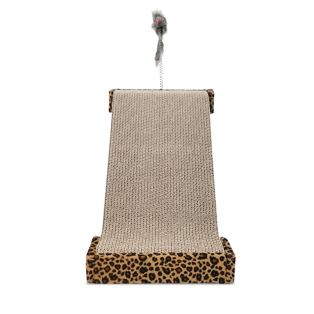 KFX-1767997 Leopard Print Corrugated Cat Scratch Board with Replaceable Scratch Surface
