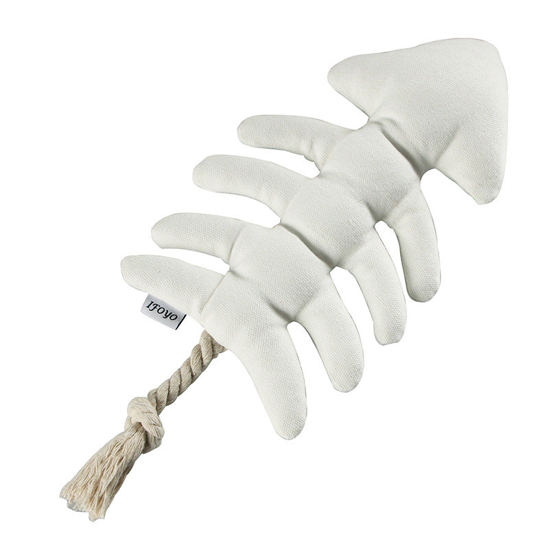KFX-1769533 Pet Bite-Resistant Plush Toys for Dogs and Cats – Boxing Gloves, Fish Bones, Headphones