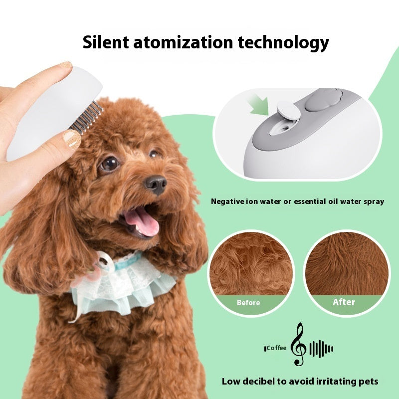 KFX-1770301 Pet Massage Comb with Cleaning Spray for Cats - Rechargeable Device in Multiple Colors