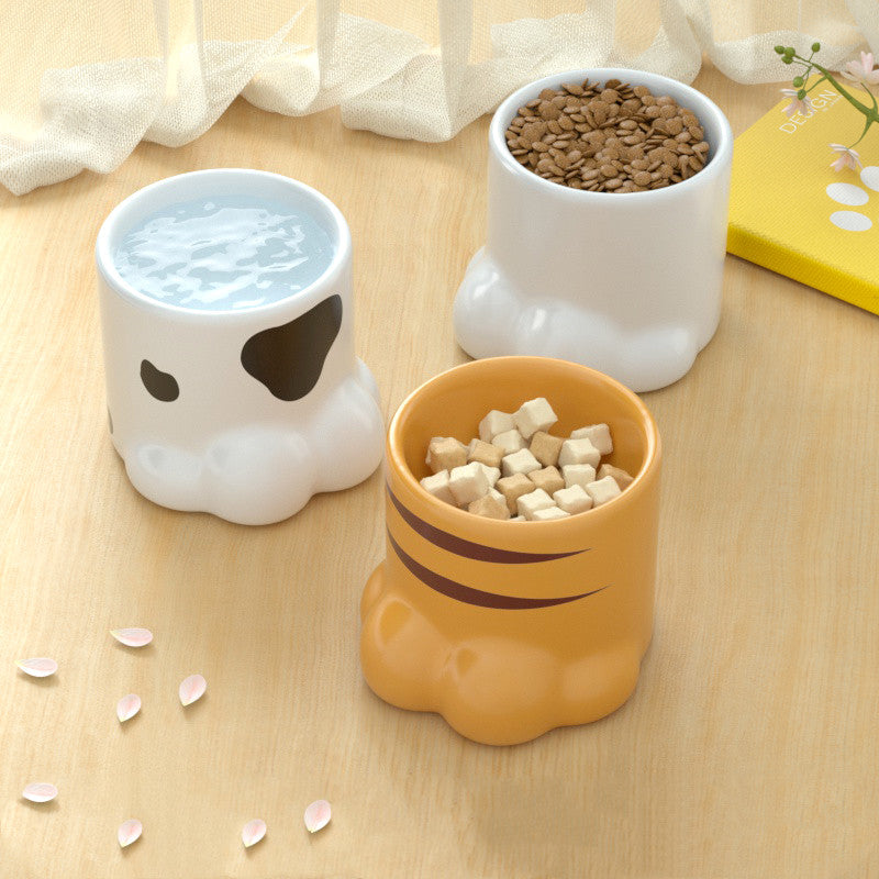 KFX-1770685 High Neck Ceramic Cat and Dog Bowl with Large Capacity for Comfortable Feeding