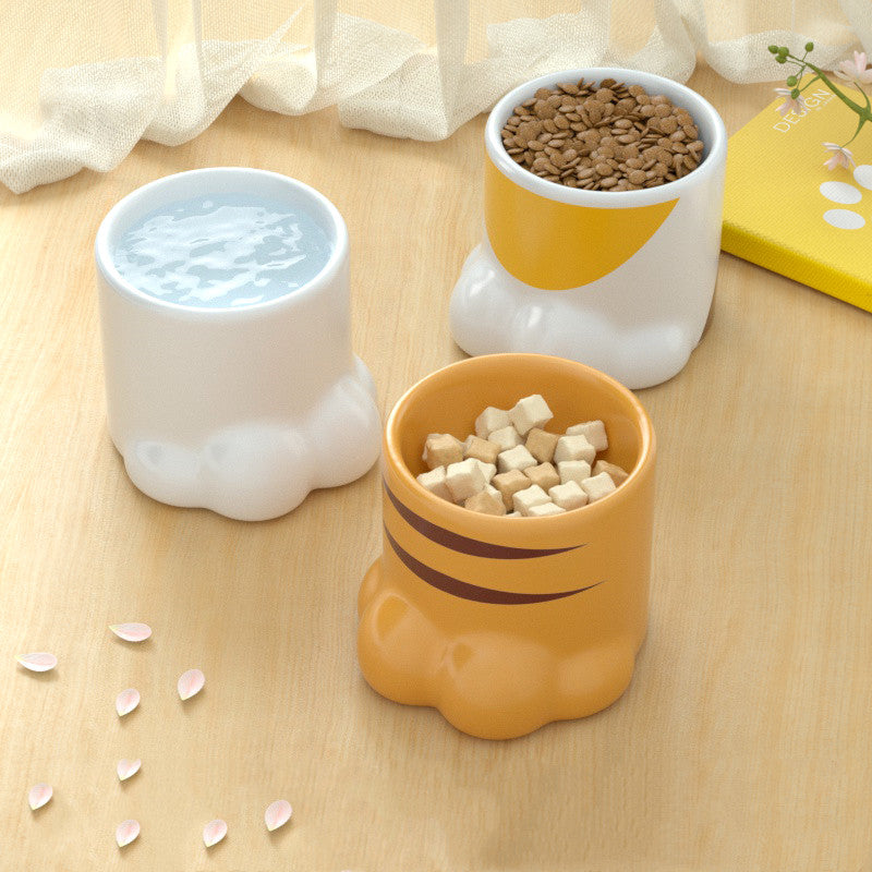 KFX-1770685 High Neck Ceramic Cat and Dog Bowl with Large Capacity for Comfortable Feeding