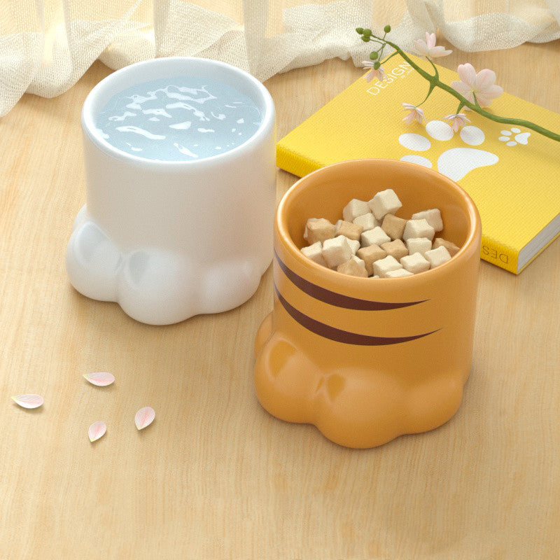 KFX-1770685 High Neck Ceramic Cat and Dog Bowl with Large Capacity for Comfortable Feeding