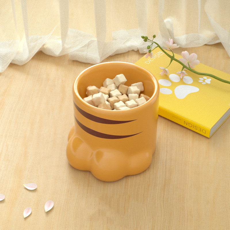 KFX-1770685 High Neck Ceramic Cat and Dog Bowl with Large Capacity for Comfortable Feeding