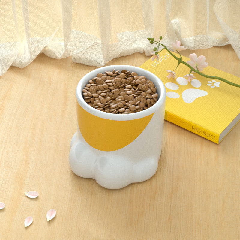 KFX-1770685 High Neck Ceramic Cat and Dog Bowl with Large Capacity for Comfortable Feeding