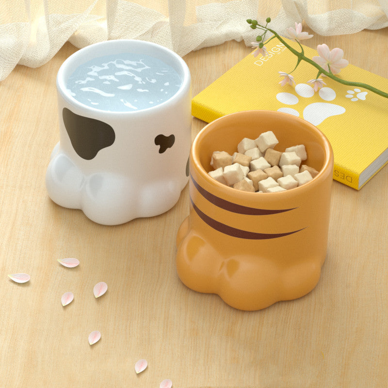 KFX-1770685 High Neck Ceramic Cat and Dog Bowl with Large Capacity for Comfortable Feeding