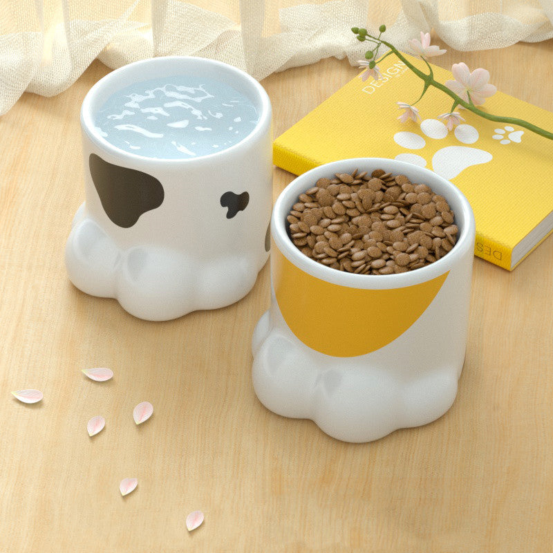 KFX-1770685 High Neck Ceramic Cat and Dog Bowl with Large Capacity for Comfortable Feeding