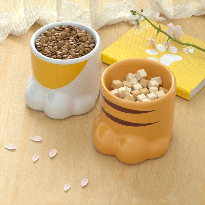 KFX-1770685 High Neck Ceramic Cat and Dog Bowl with Large Capacity for Comfortable Feeding