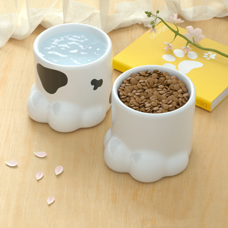 KFX-1770685 High Neck Ceramic Cat and Dog Bowl with Large Capacity for Comfortable Feeding