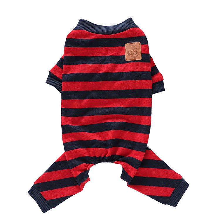 KFX-1771325 Fashionable Cotton Dog Clothes in Red/Blue and Blue/Green, Available in Sizes S-XL