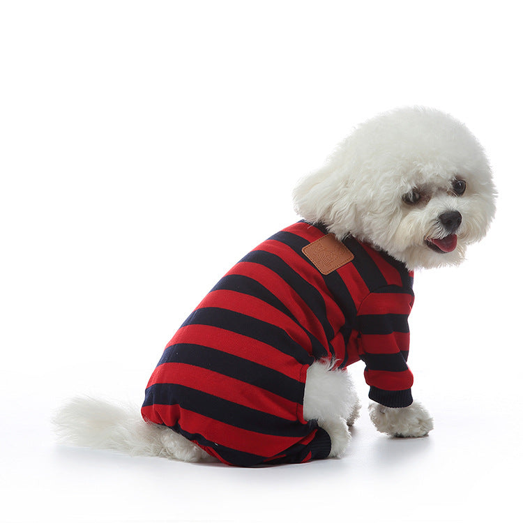 KFX-1771325 Fashionable Cotton Dog Clothes in Red/Blue and Blue/Green, Available in Sizes S-XL