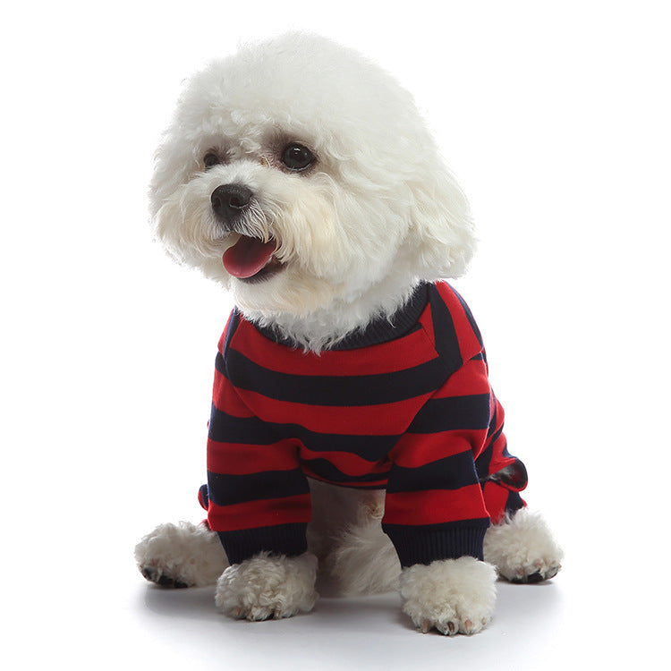 KFX-1771325 Fashionable Cotton Dog Clothes in Red/Blue and Blue/Green, Available in Sizes S-XL