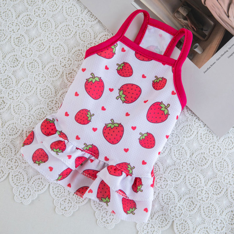 KFX-1772861 Summer Fruit Sling Vest for Dogs - Lightweight Polyester in Various Styles and Sizes