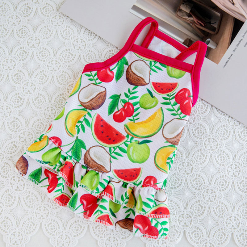 KFX-1772861 Summer Fruit Sling Vest for Dogs - Lightweight Polyester in Various Styles and Sizes