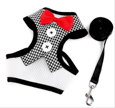 KFX-1773757 Elegant Bow Evening Dress with Pet Strap, Adjustable Traction Rope, Asian Sizes S-L