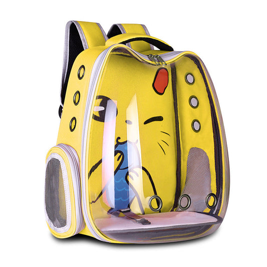 KFX-1776701 Breathable Nylon Pet Backpack for Cats and Dogs - Convenient Space Bag in Multiple Colors