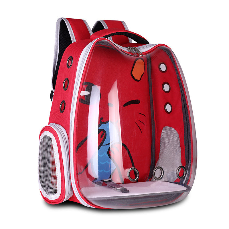 KFX-1776701 Breathable Nylon Pet Backpack for Cats and Dogs - Convenient Space Bag in Multiple Colors