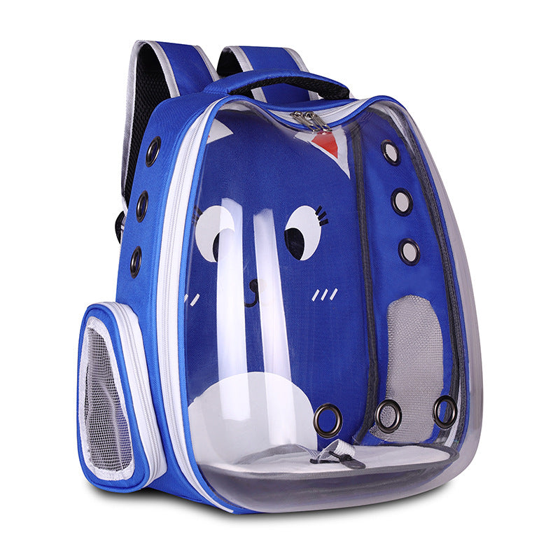 KFX-1776701 Breathable Nylon Pet Backpack for Cats and Dogs - Convenient Space Bag in Multiple Colors