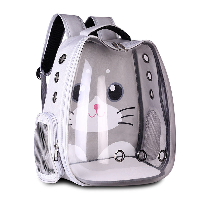 KFX-1776701 Breathable Nylon Pet Backpack for Cats and Dogs - Convenient Space Bag in Multiple Colors